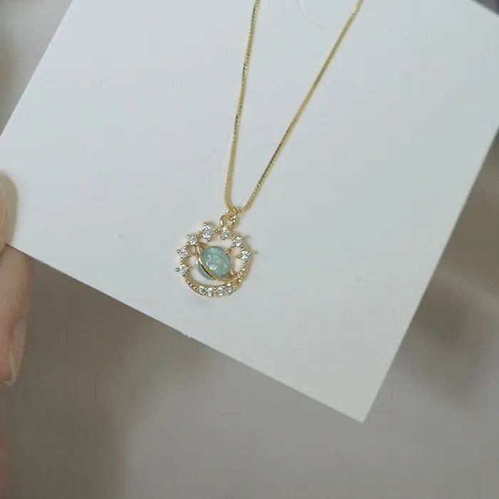 Starlit Aurora Necklace (Solid Silver)
