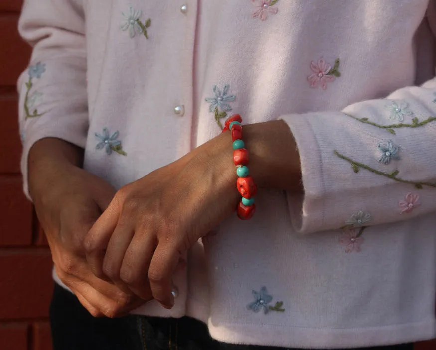 Stretchable Coral Bracelet