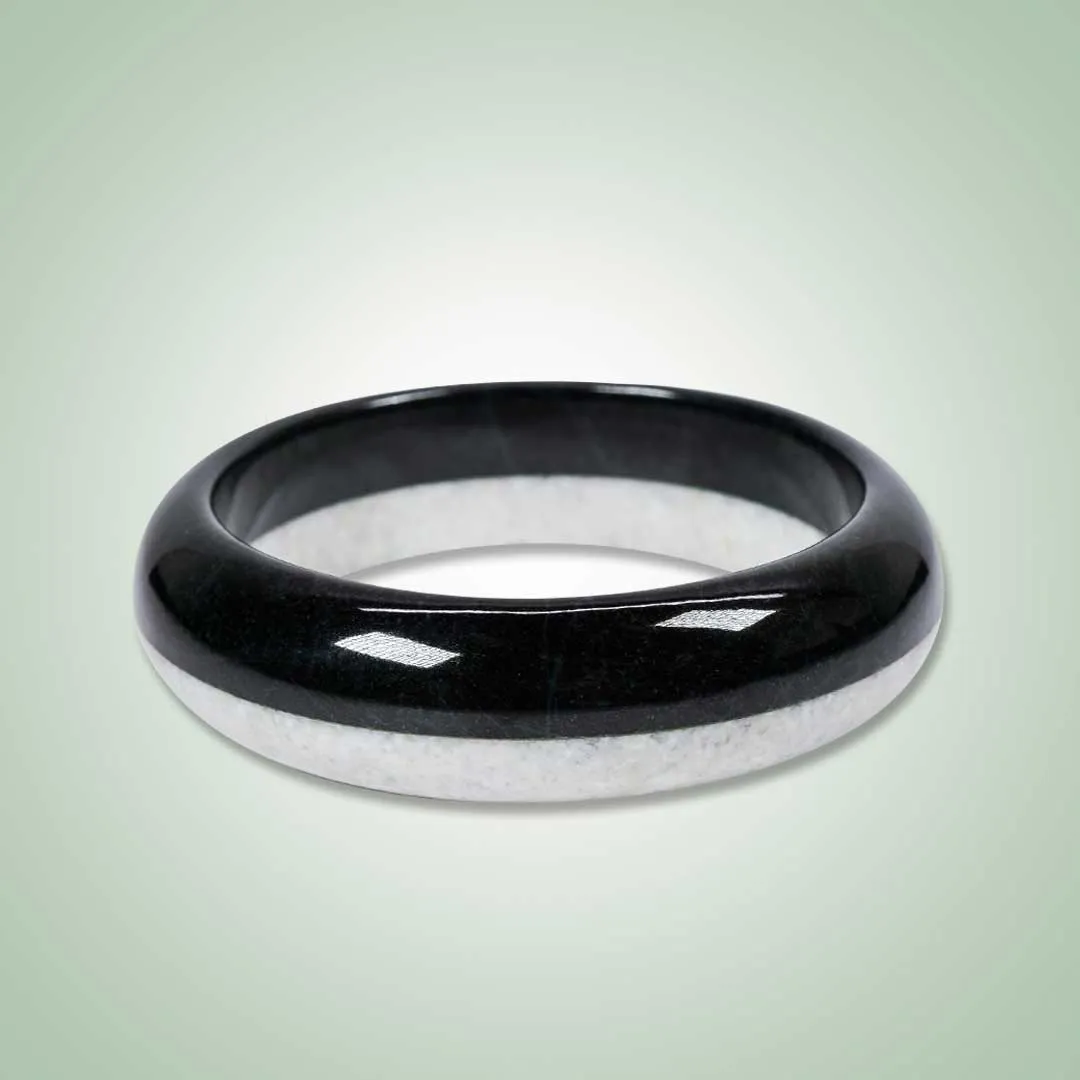 Two-Toned Jade Bangle