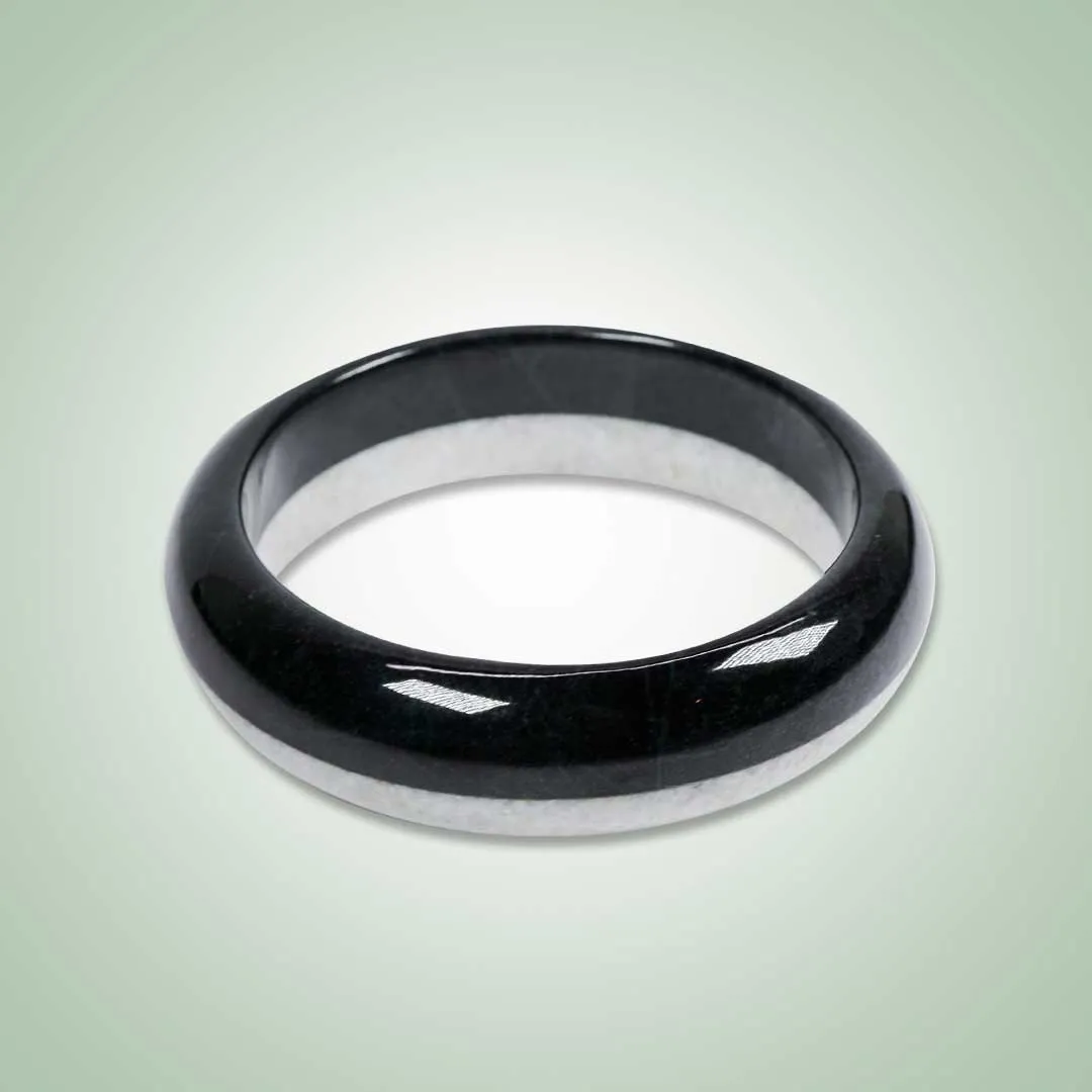 Two-Toned Jade Bangle