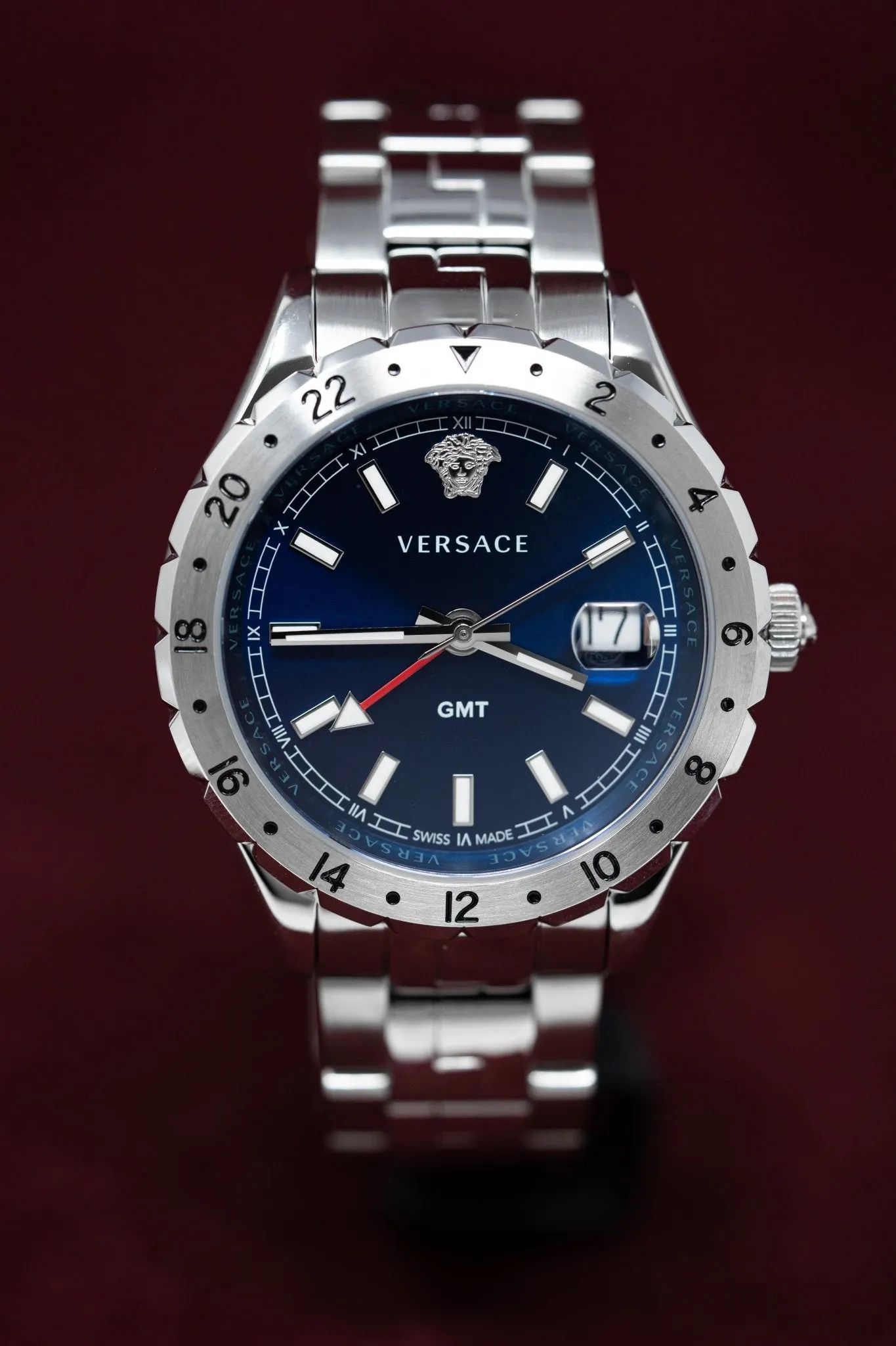 Versace Men's Watch Hellenyium GMT Blue Bracelet V11010015