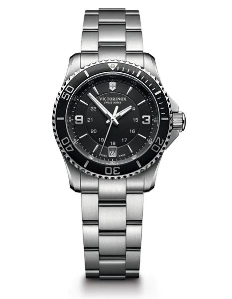 Victorinox Swiss Army Womens Maverick Watch - Black Dial - Bracelet - Date