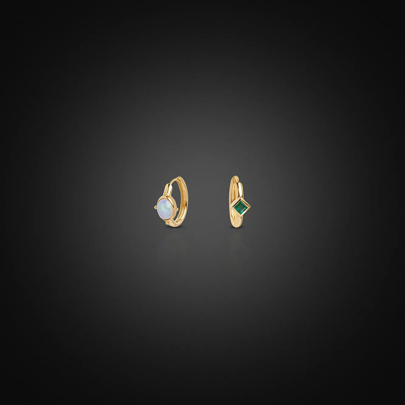 Yellow Gold 18K Open-Back Earrings